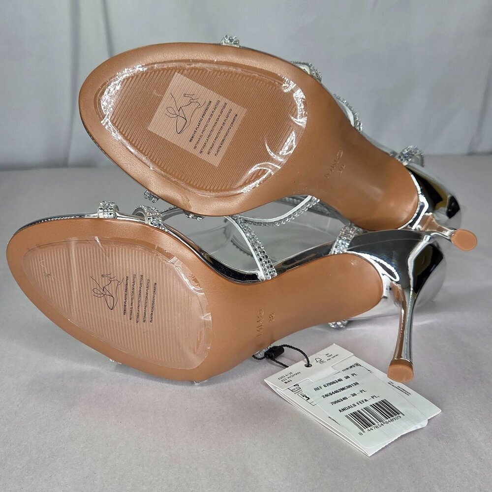 Mango Strap Rhinestone Sandals, Size: 38 - Picture 6 of 8